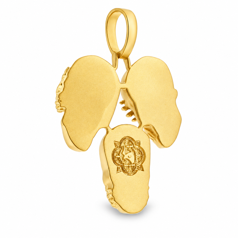See No Evil, Hear No Evil, Speak No Evil Skull Pendant 67761