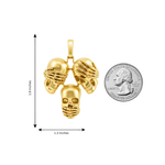 See No Evil, Hear No Evil, Speak No Evil Skull Pendant 67761