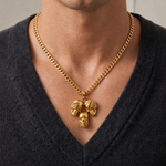 See No Evil, Hear No Evil, Speak No Evil Skull Pendant 67761