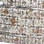 Silver 5 Row Prong Diamond Ring 25652 - Image 3