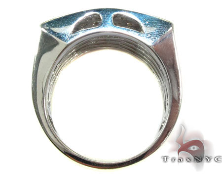 Silver 5 Row Prong Diamond Ring 25652 - Image 5