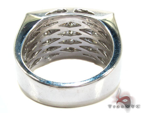 Silver 5 Row Prong Diamond Ring 25652 - Image 6