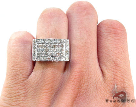 Silver 5 Row Prong Diamond Ring 25652 - Image 7