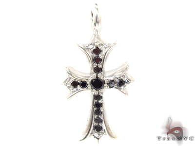 Silver Black Diamond  Cross Crucifix 32659 - Image 1