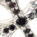 Silver Black Diamond  Cross Crucifix 32659 - Image 3