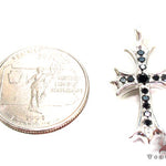 Silver Black Diamond  Cross Crucifix 32659 - Image 7