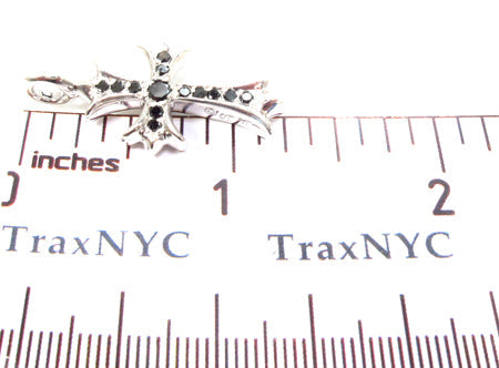 Silver Black Diamond  Cross Crucifix 32659 - Image 8