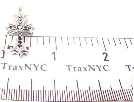 Silver Black Diamond  Cross Crucifix 32659 - Image 9