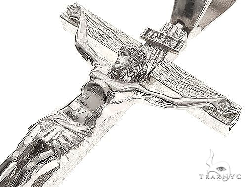 Silver Crucifix Jesus Cross 66457 - Image 4