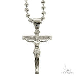 Silver Crucifix Jesus Cross Pendant Moon Chain Set  70000 - Image 1