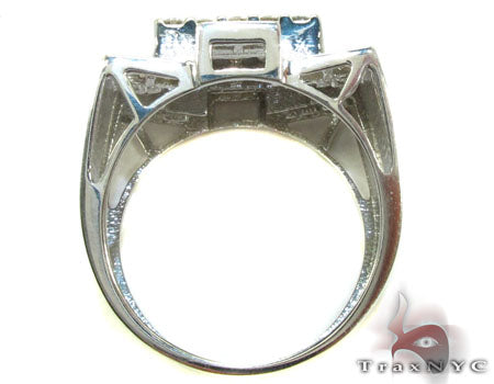 Silver Diamond Crown Ring 25651 - Image 6