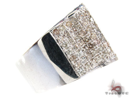 Silver Diamond Modern Ring 25653 - Image 4