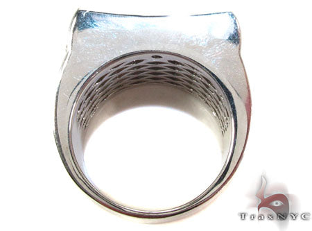 Silver Diamond Modern Ring, photo 5 of 7