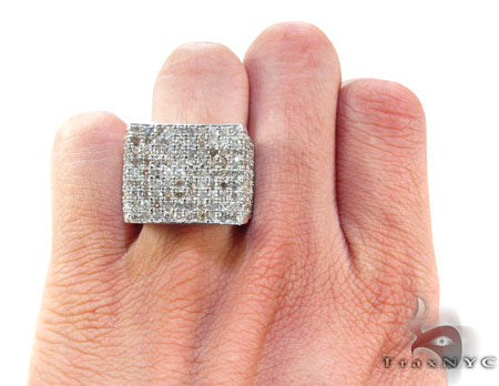 Silver Diamond Modern Ring 25653 - Image 7