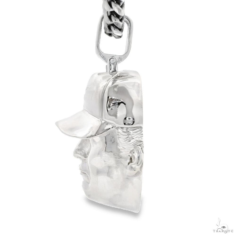Silver Donald Trump Head Pendant Franco Set, photo 2 of 4
