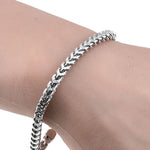 Silver Franco Pave Bracelet 3.8mm 7.5 inches  70636 - Image 4