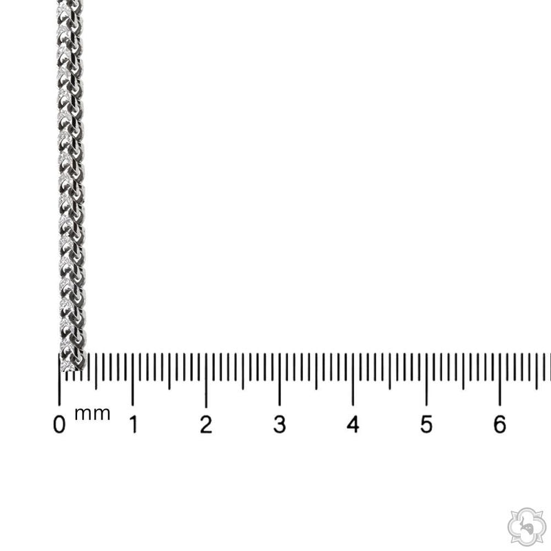 Silver Franco Pave Bracelet 3.8mm 8 inches 70635 - Image 6