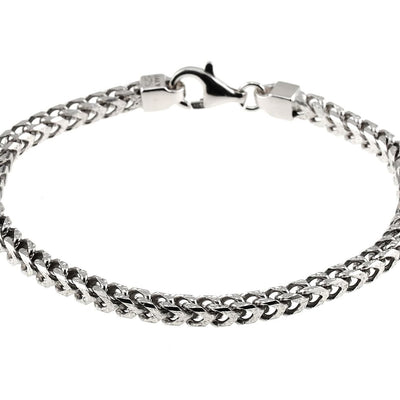 Silver Franco Pave Bracelet 3.8mm 8.5 inches 70634 - Image 1