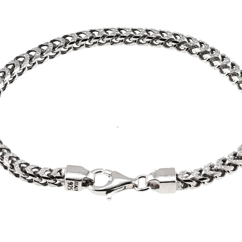 Silver Franco Pave Bracelet 3.8mm 8.5 inches 70634 - Image 2