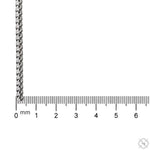 Silver Franco Pave Bracelet 3.8mm 8.5 inches 70634 - Image 6