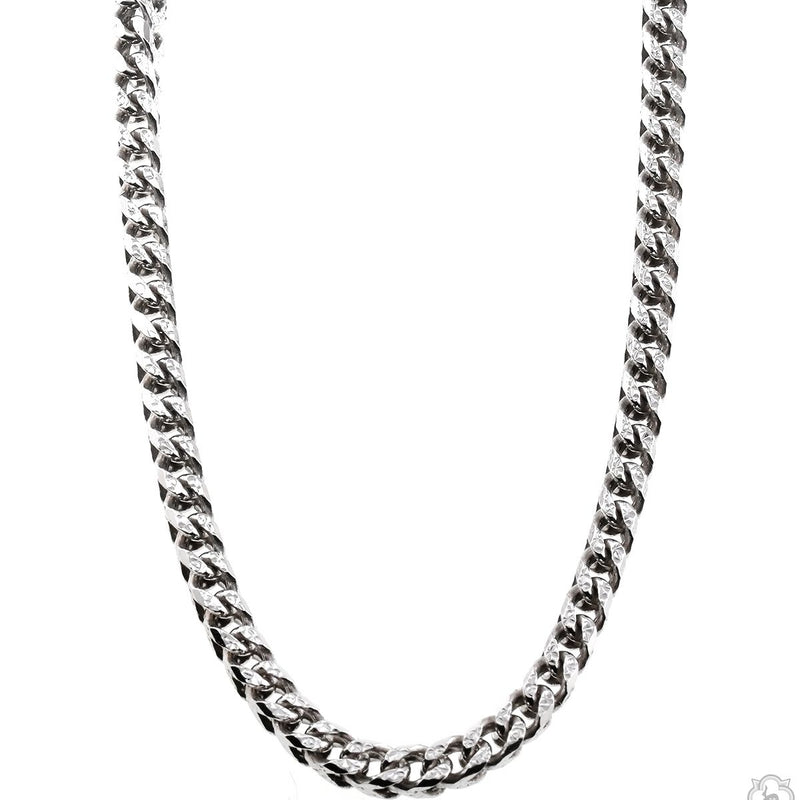 Silver Franco Pave Chain 3.8mm 18 inches 70633 - Image 1