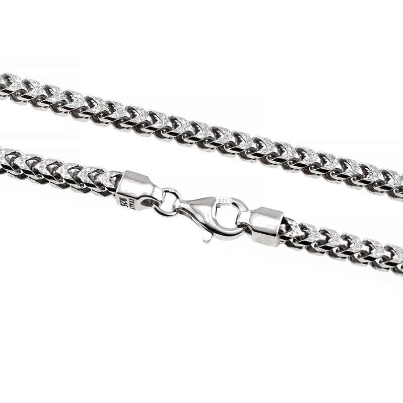 Silver Franco Pave Chain 3.8mm 18 inches 70633 - Image 2