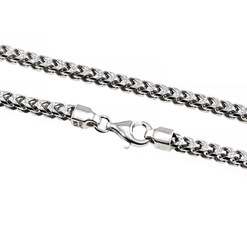 Silver Franco Pave Chain 3.8mm 24 Inches 70630 - Image 2