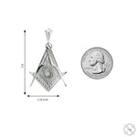 Silver Masonic Emblem Pendant - Large 70750 - Image 8