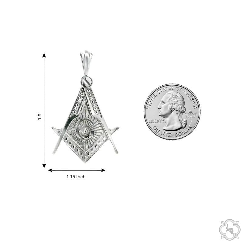 Silver Masonic Emblem Pendant - Large 70750 - Image 8