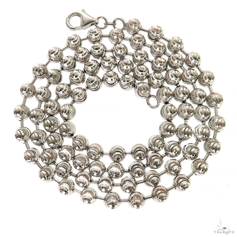 Silver Moon Cut Link Chain 4mm 24 Inches 69809 - Image 3