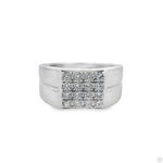 Silver Prong Diamond Square Top Band 61506 - Image 1