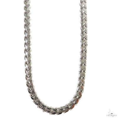 Silver Hollow Franco Link Chain 5.4mm