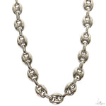 Silver Semi-Solid Puffed Mariner Link Chain 6mm 24 Inches 69808 - Image 1