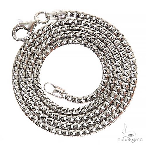 Silver Solid Franco Link Chain 1.9mm 16 Inches 69802 | TraxNYC