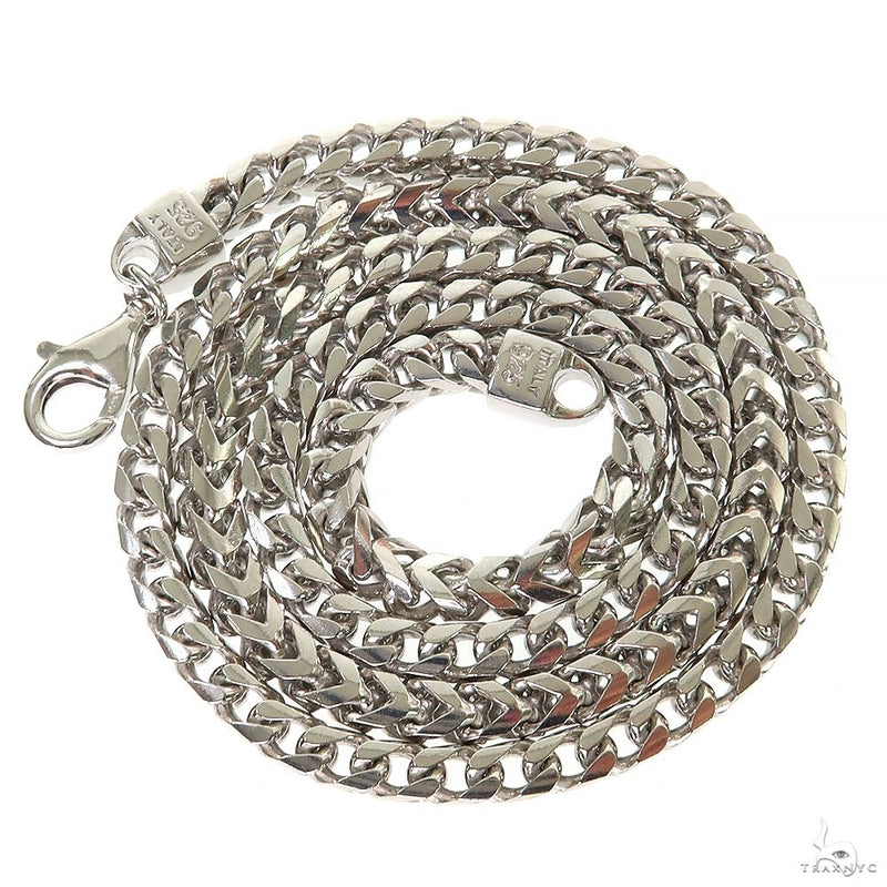 Silver Solid Franco Link Chain 4mm 24 Inches 69819 - Image 4