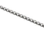 Silver Solid Round Slashed Box Link Bracelet 3.5mm 7.5 Inches 70625 - Image 3