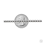 Silver Solid Round Slashed Box Link Bracelet 3.5mm 8.5 Inches 70623 - Image 5