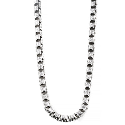 Silver Solid Round Slashed Box Link Chain 3.5mm 18 Inches 70622 - Image 1