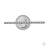 Silver Solid Round Slashed Box Link Chain 3.5mm 18 Inches 70622 - Image 5