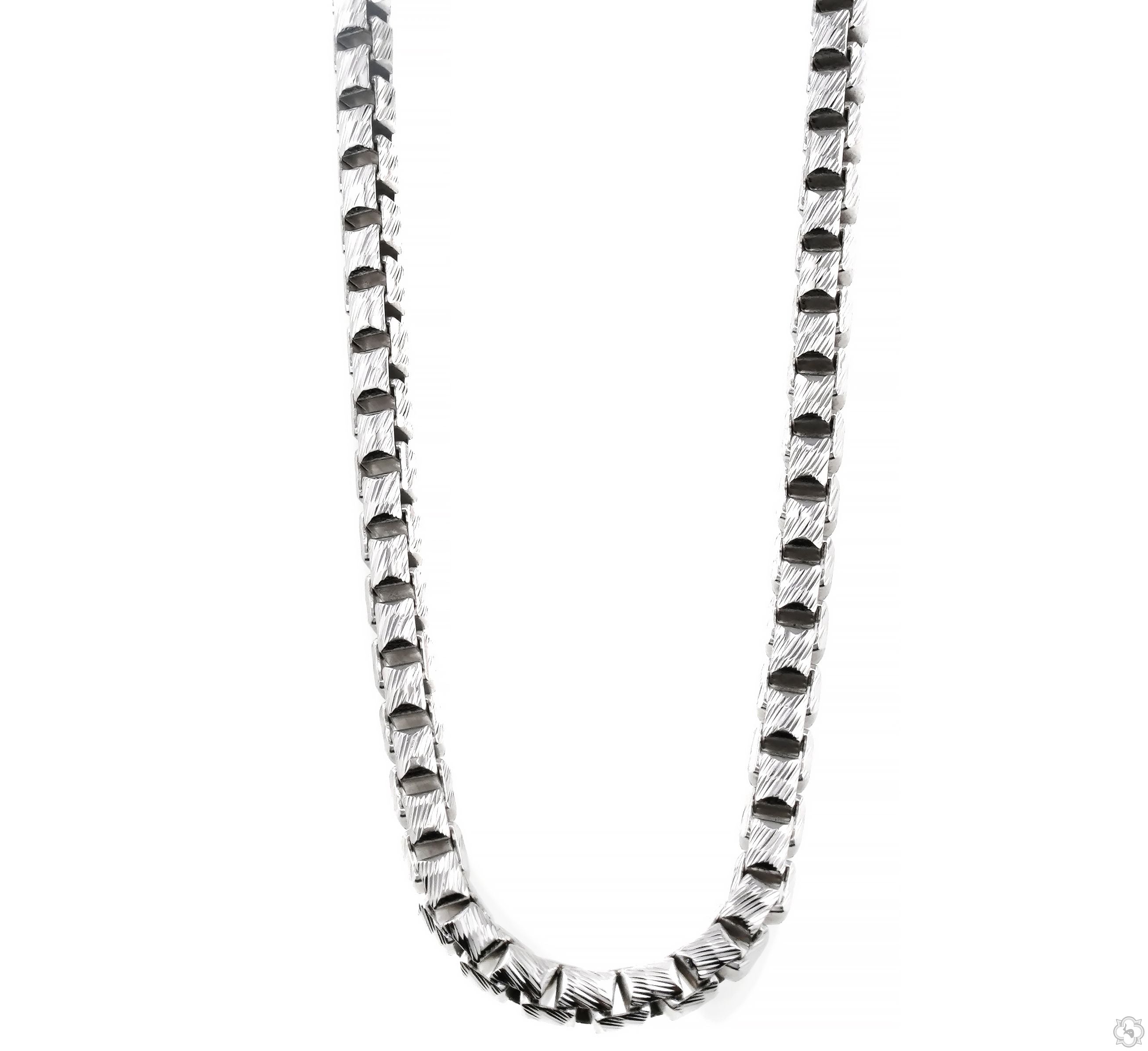 Slashed Box Silver Slashed Box Link Chain 3.5mm 70619 | TraxNYC