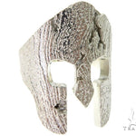 Silver Spartan Mask TraxNYC Prong Diamond Ring 57663 - Image 1