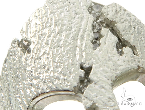 Silver Spartan Mask TraxNYC Prong Diamond Ring, photo 5 of 10