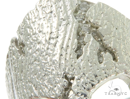 Silver Spartan Mask TraxNYC Prong Diamond Ring 57663 - Image 5