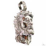 Silver Spikes Crown Jesus Head Pendant 69748 - Image 2