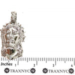 Silver Spikes Crown Jesus Head Pendant 69748 - Image 5
