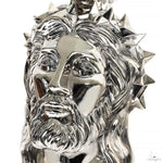Silver Spikes Crown Jesus Head Pendant X-Large Size 70025 - Image 3