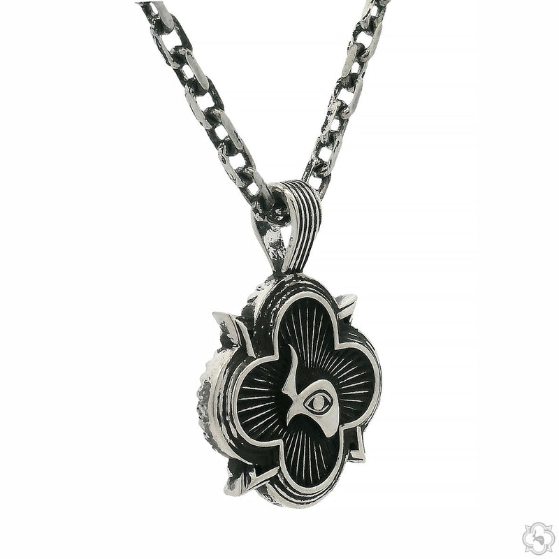 Silver TraxNYC Logo Antiqued Finish Pendant Set With Cable Chain - Limited Edition, photo 2 of 10