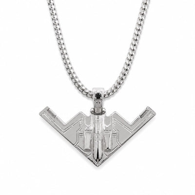 Silver B-2 Bomber Pendant Set 71294
