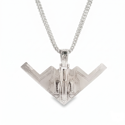 Silver B-2 Bomber Pendant Set 71294