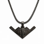Silver B-2 Bomber Pendant Set 71294